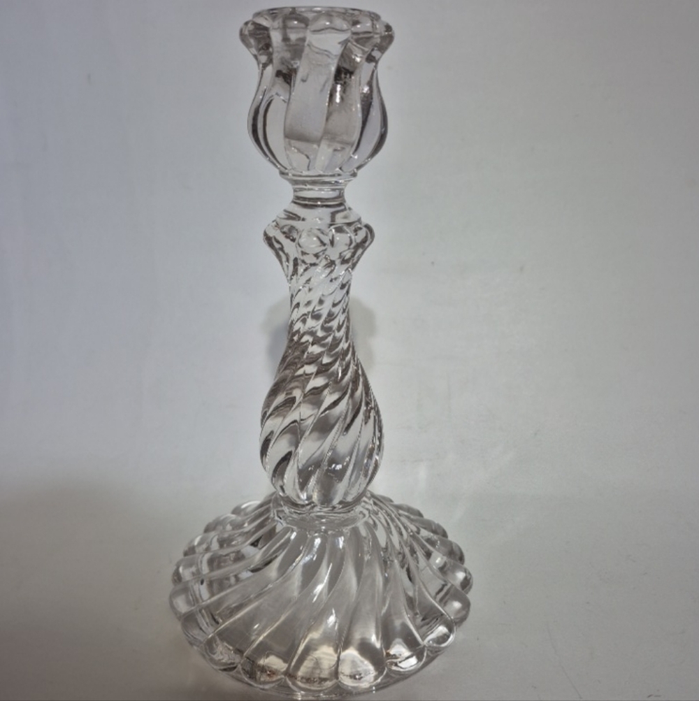 Elegant Glass Candlestick Holder